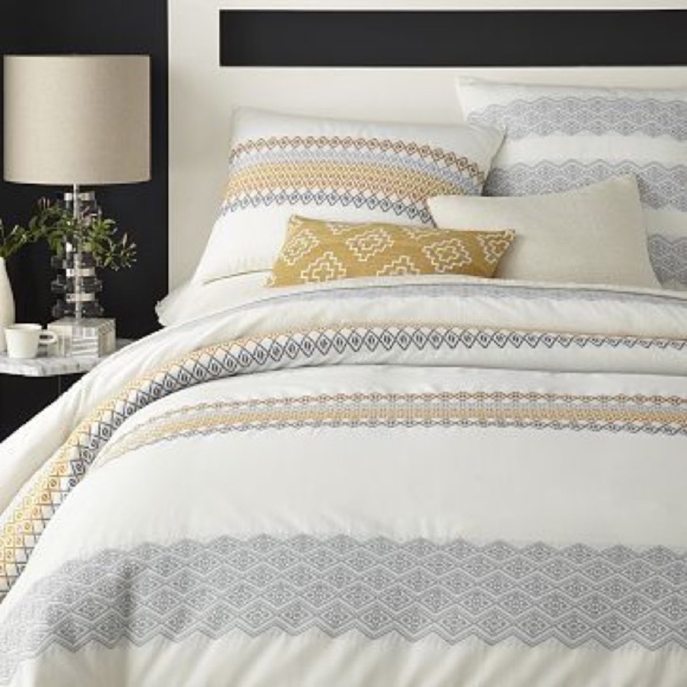West Elm Coyuchi Organic Dobby Duvet Cover & Shams